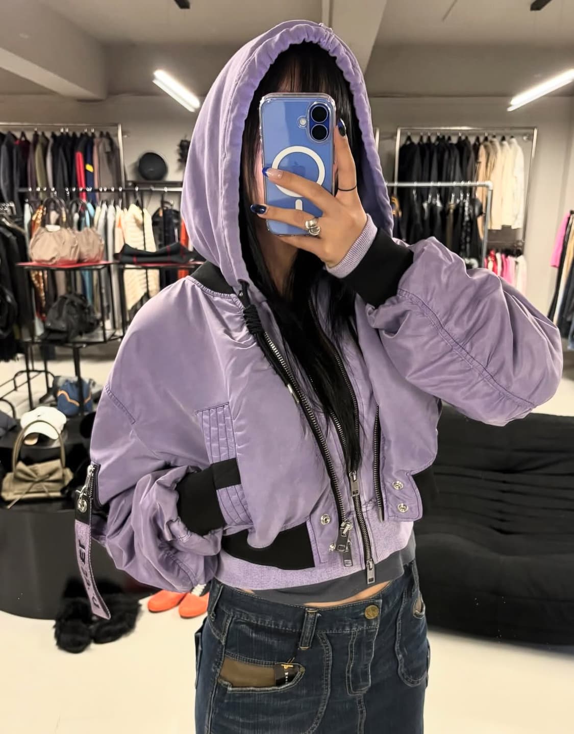[Diesel] violet hoodie bomber 상품이미지4