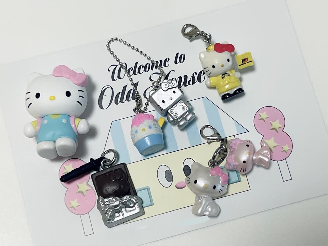 고전 디저트 빙수 키티 스트랩 초콜릿 키티 챠미 허니큐트 키티 피규어자석 상품이미지1