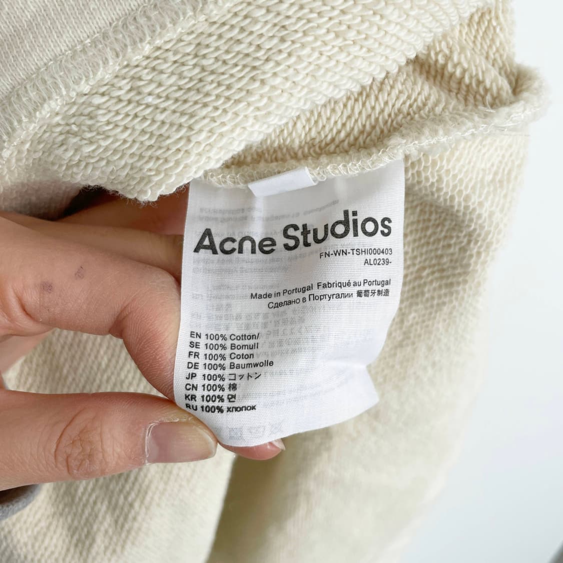 A2 아크네 스튜디오 12주년 자이언트 레비 프린트 후드티 M사이즈 상품이미지5