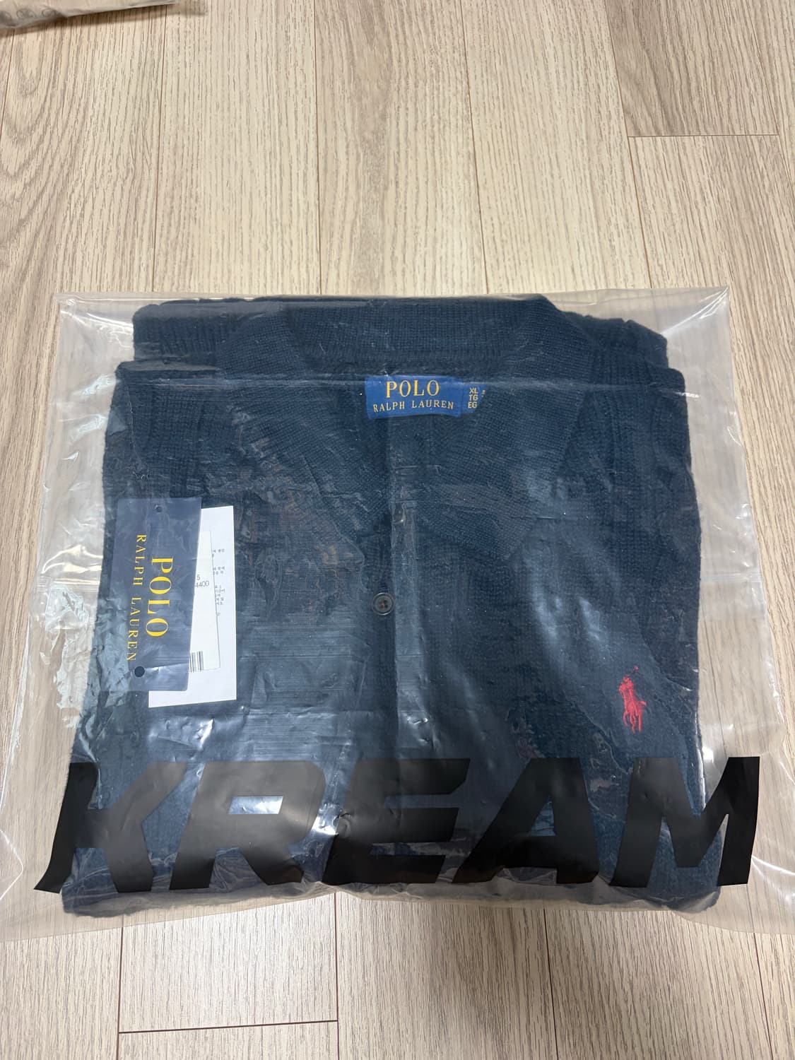 폴로/ 케이블 니트 반팔 네이비/ XL 상품이미지3