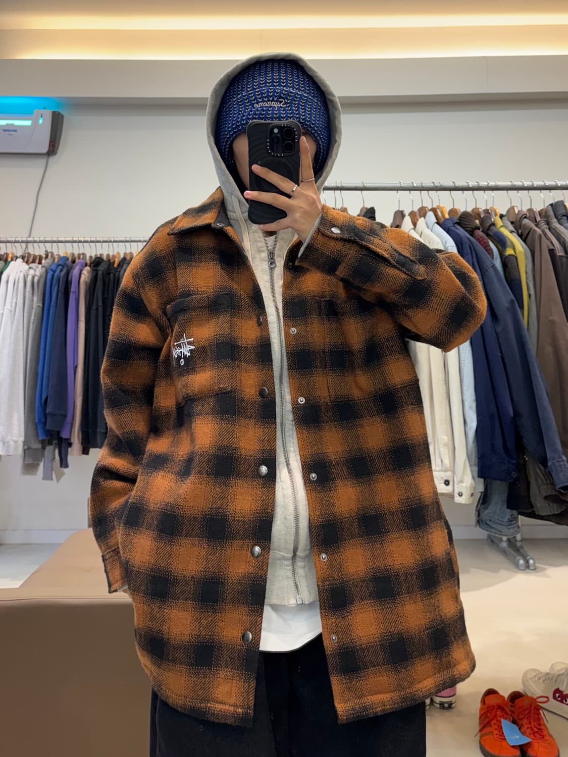 스투시 울 체크 플란넬 셔츠 자켓 상품이미지6