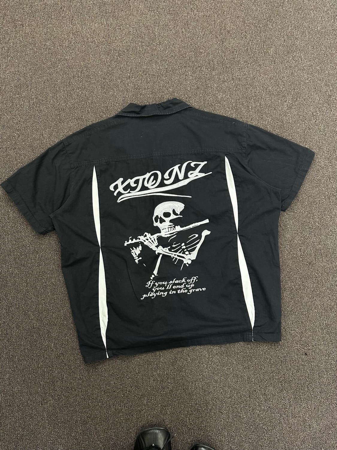 L)엑스톤즈 XTS030 스켈레톤 볼링 셔츠 상품이미지1