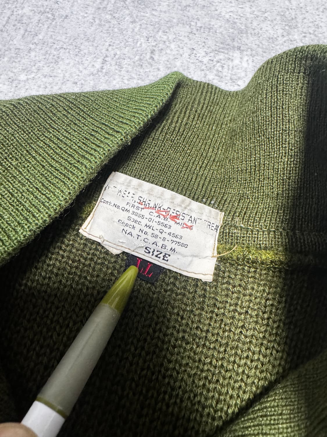 [L] 50S 미군 5버튼 하이넥 스웨터 상품이미지5