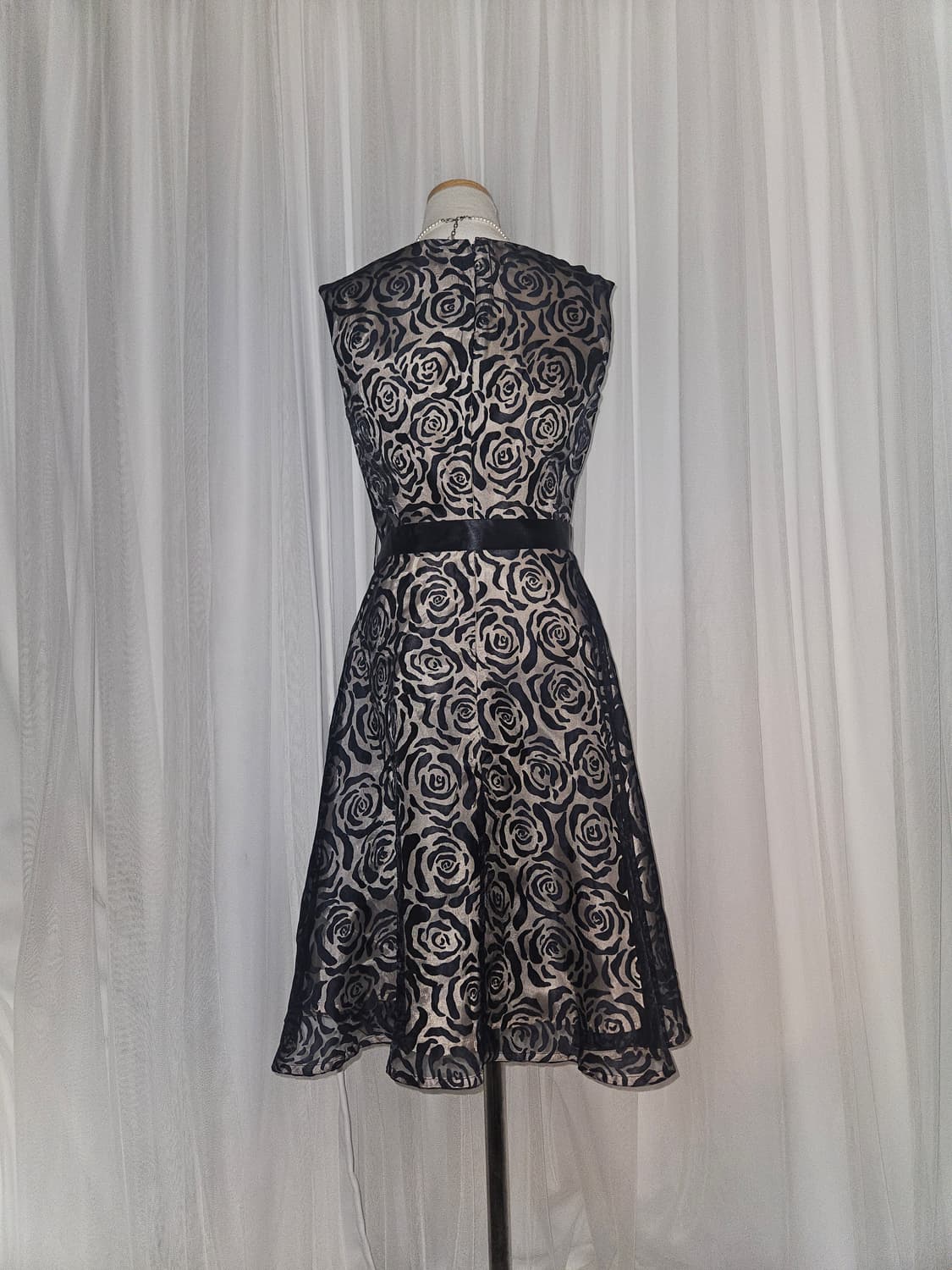 빈티지 로즈가든 오간자 시스루 드레스 상품이미지3