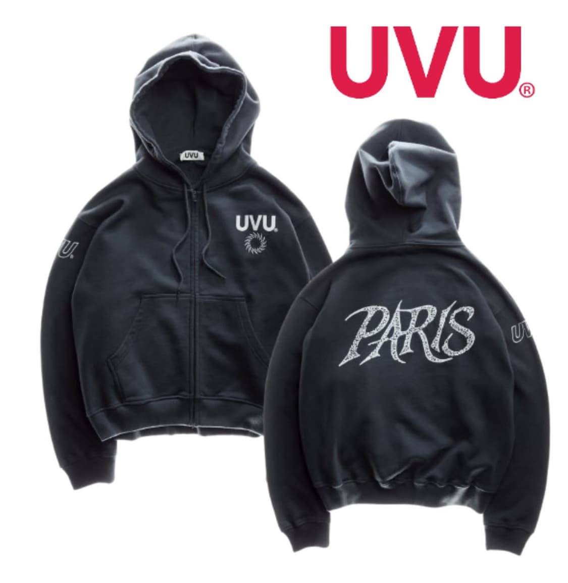 UVU/ Paris 25 Zipped Hoodie Ink Blue/L 상품이미지3