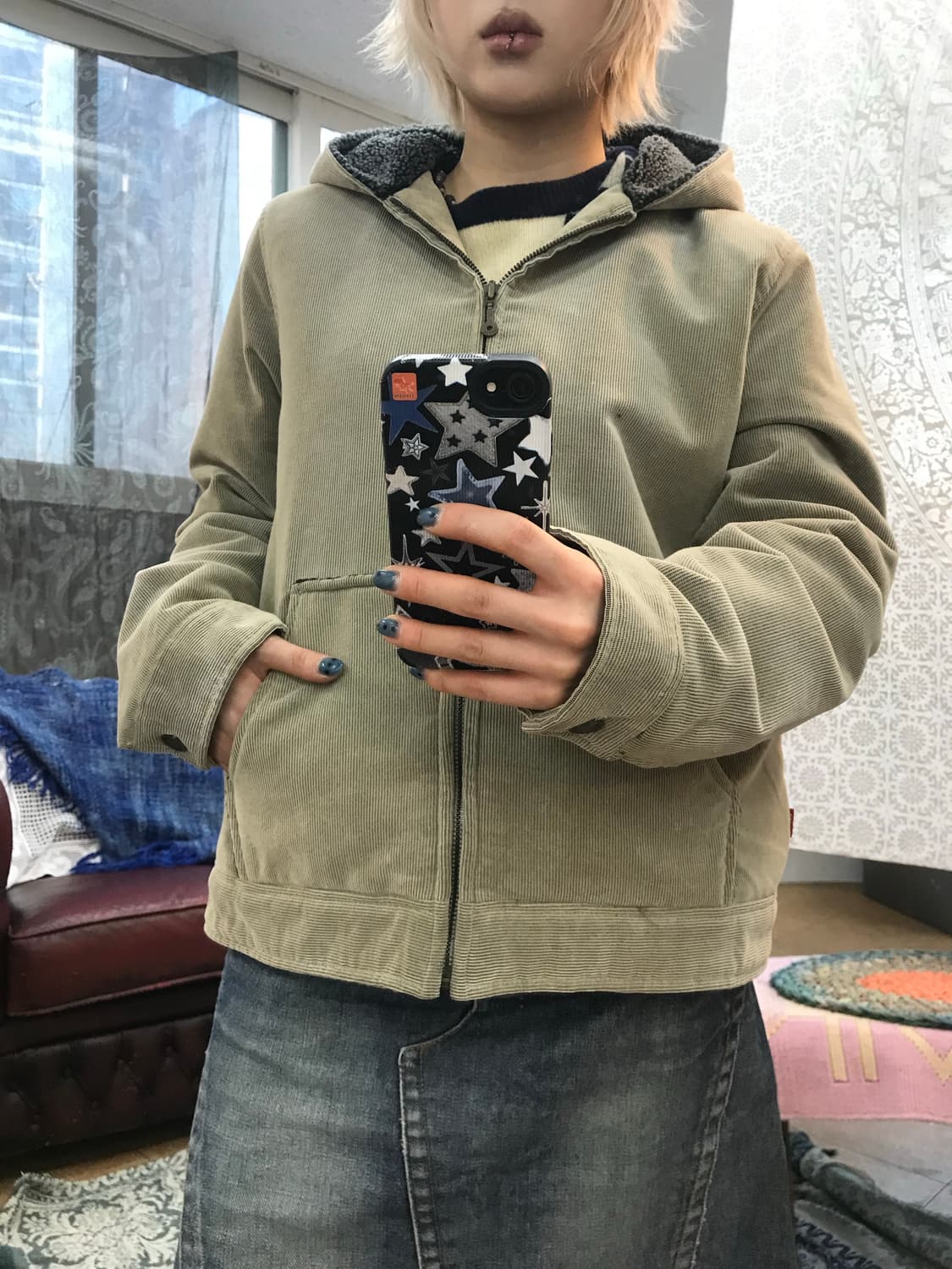 리바이스 골덴 코듀로이 기모 후드집업  상품이미지1