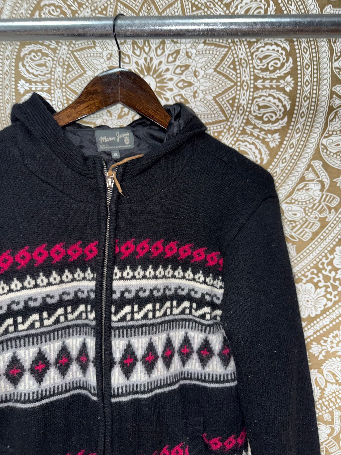 maru 빈티지 에스닉 니트 후디롱자켓  상품이미지4