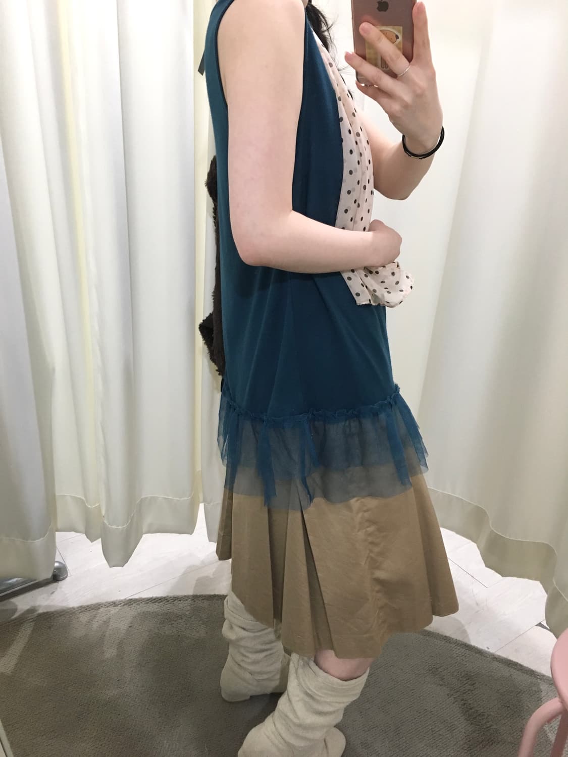 Teal Chiffon Lace Cami 상품이미지5