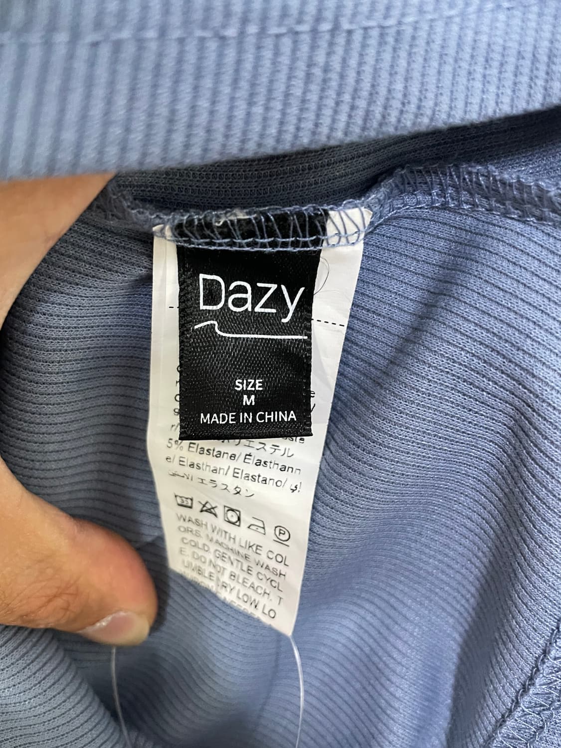 애틱티브 셔링 크롭 긴팔티 블루 상품이미지5