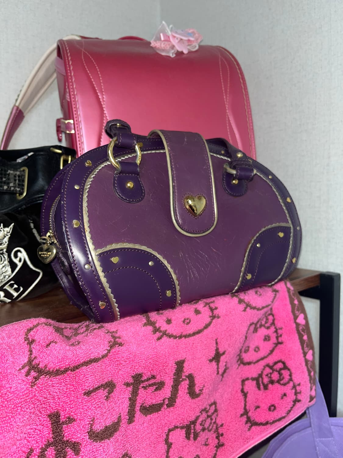 러브캣 퍼플 가방 상품이미지1