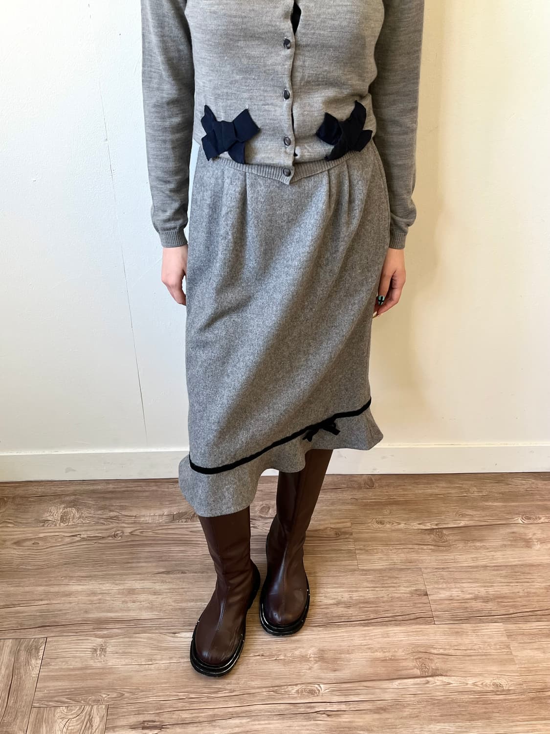 japan vtg 울 스커트 상품이미지5