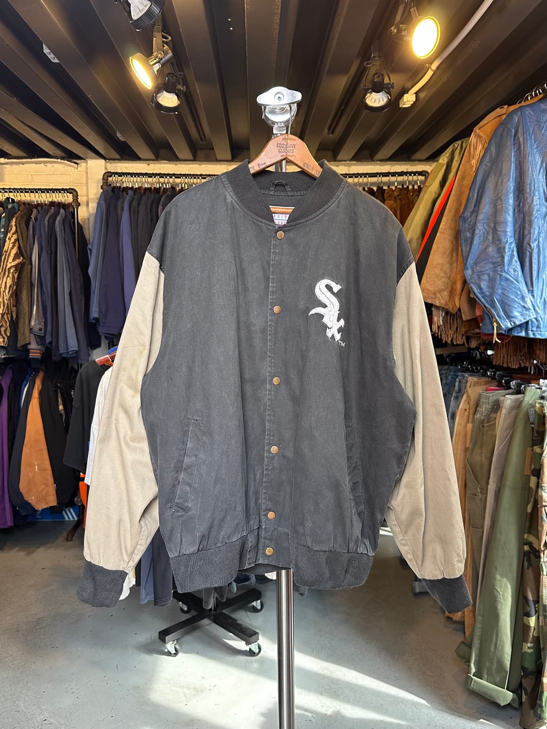 90s 스타터 Mlb 페이드 시카고 화이트삭스 베이스볼 자켓 상품이미지1