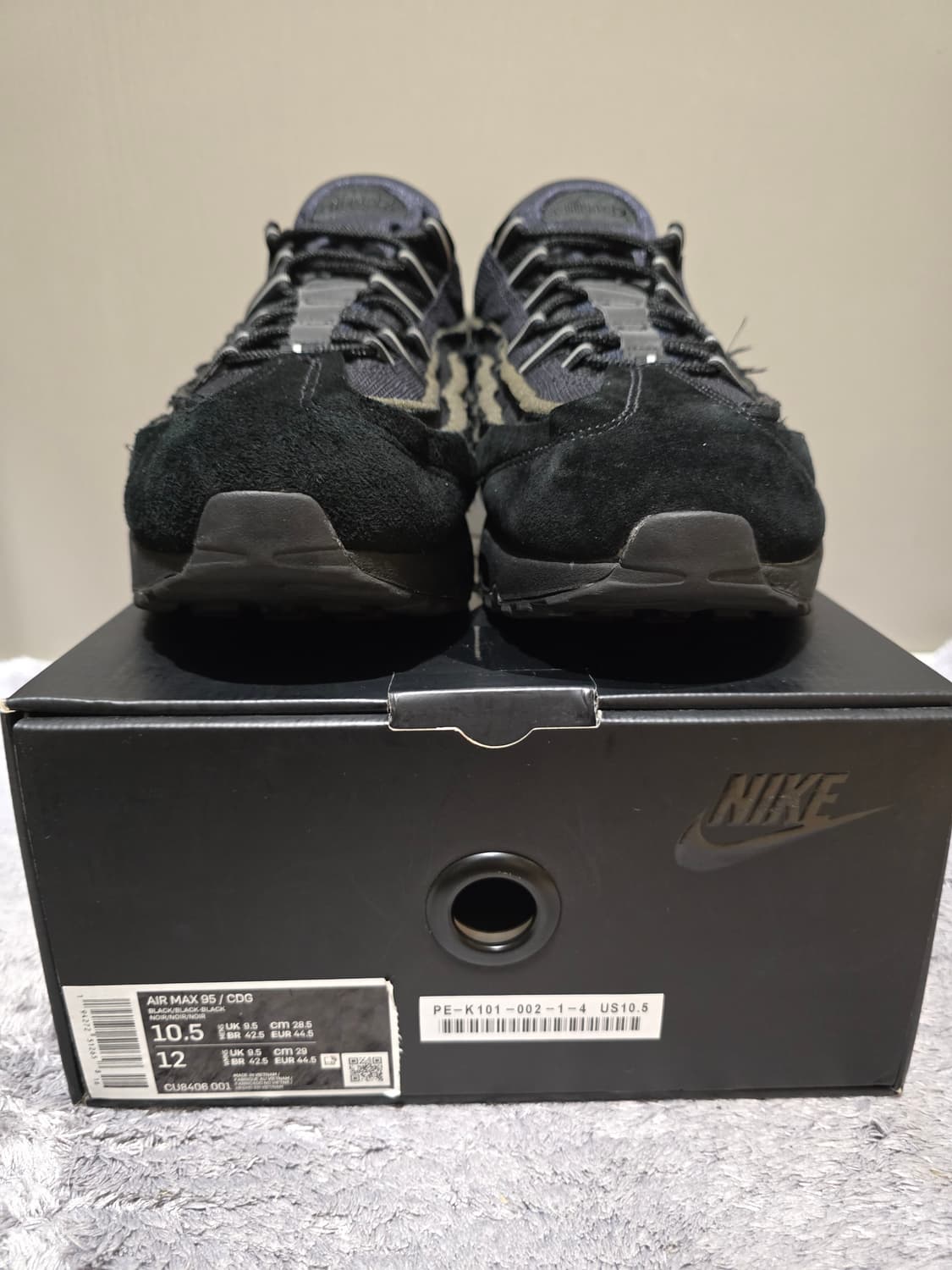 나이키 x 꼼데가르송 옴므 CDG 에어맥스 95 블랙 상품이미지4