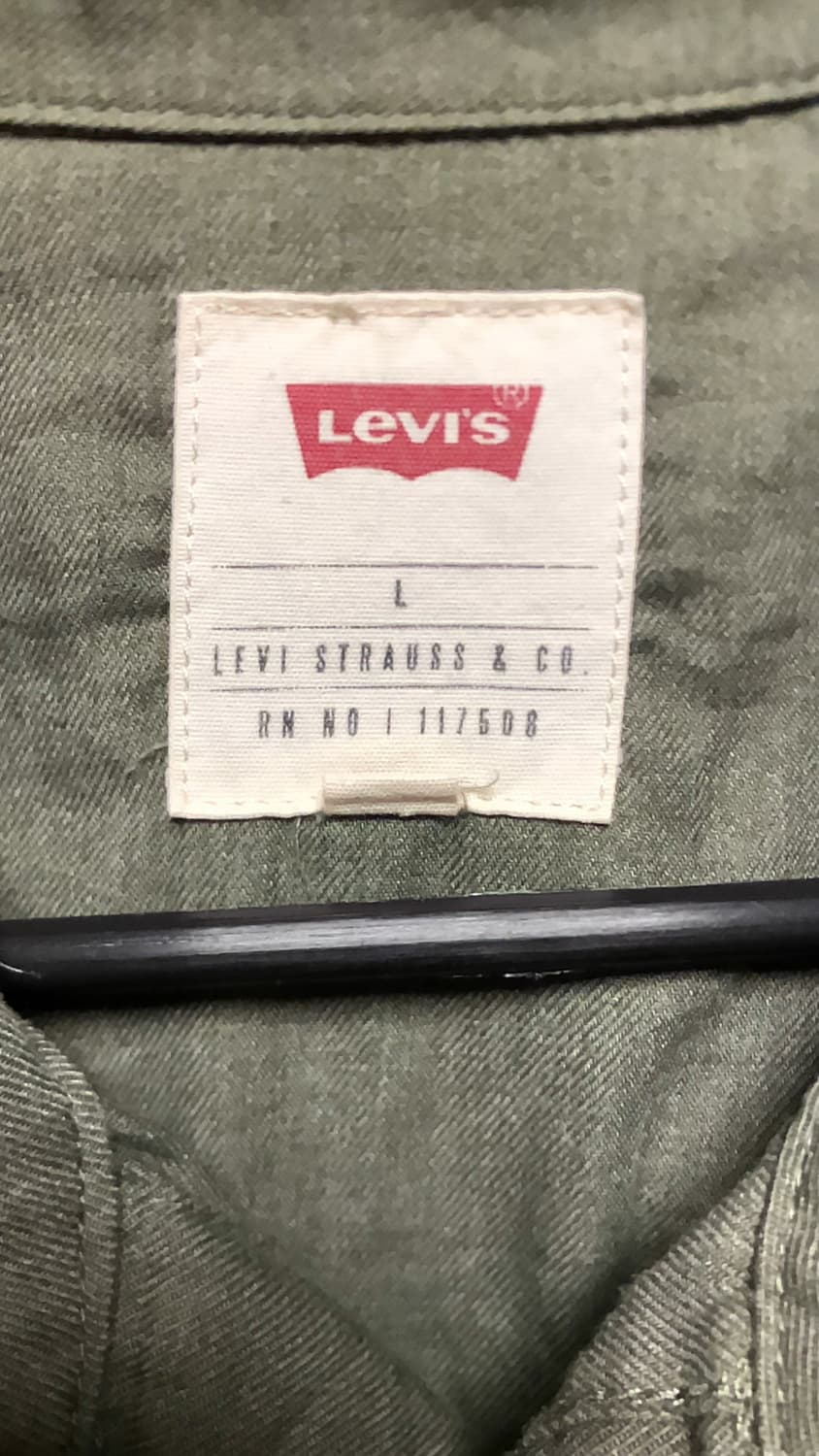 리바이스 올리브 웨스턴 셔츠 L 상품이미지3