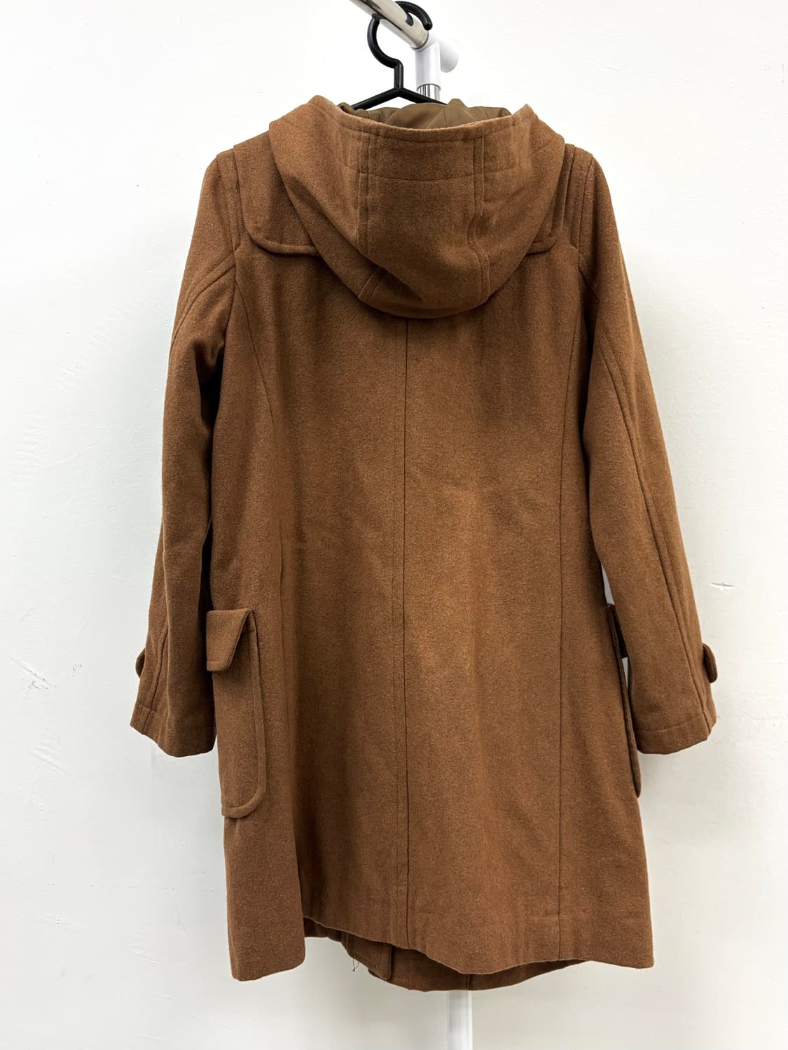 빈티지 브라운 후드 더플 코트 상품이미지8