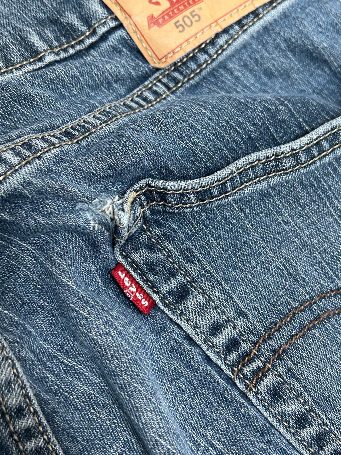 리바이스 505 레귤러핏 데님팬츠 W36 L32 상품이미지3