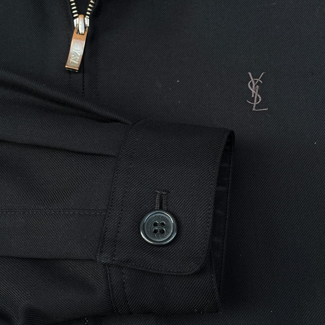 90s YSL 입생로랑 아카이브 블랙 모 자켓 블루종 105 상품이미지6