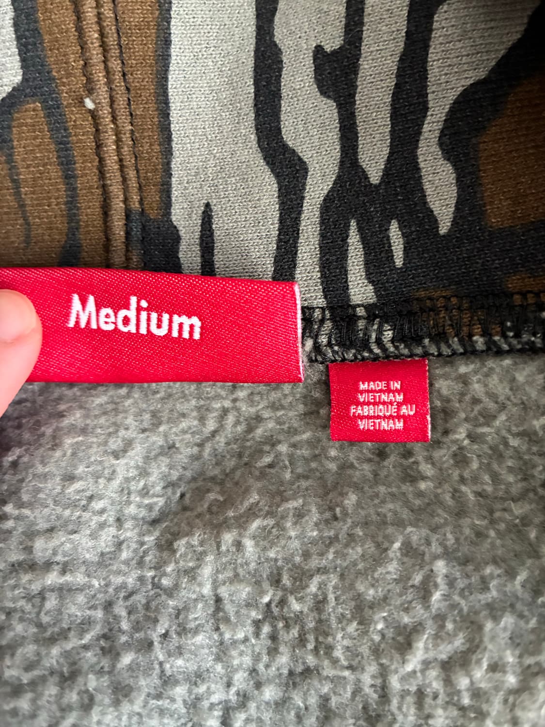 슈프림 워크 후드집업 모시 오크 트레바크 카모 M사이즈 상품이미지3