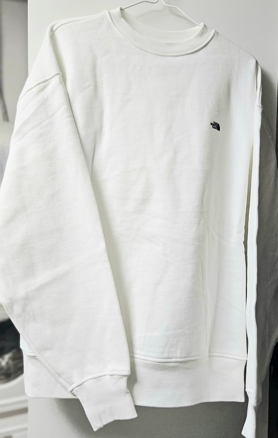 노스페이스 기모 화이트 맨투맨 상품이미지1