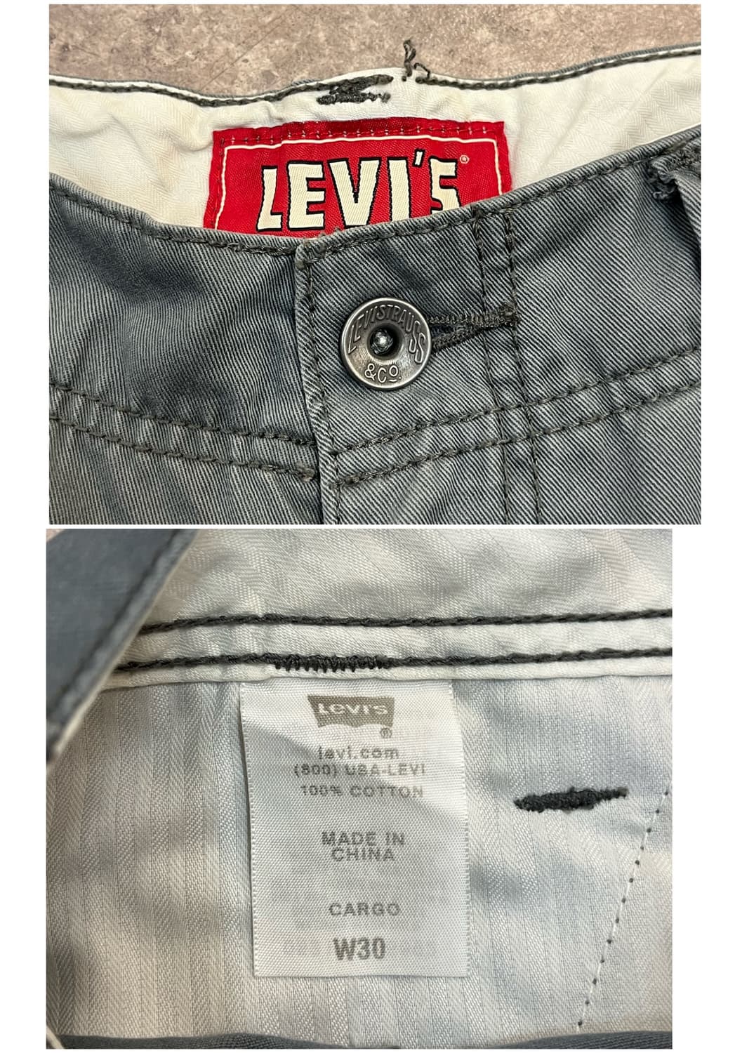 리바이스 하프 카고 팬츠 W30 #csz3414 상품이미지3