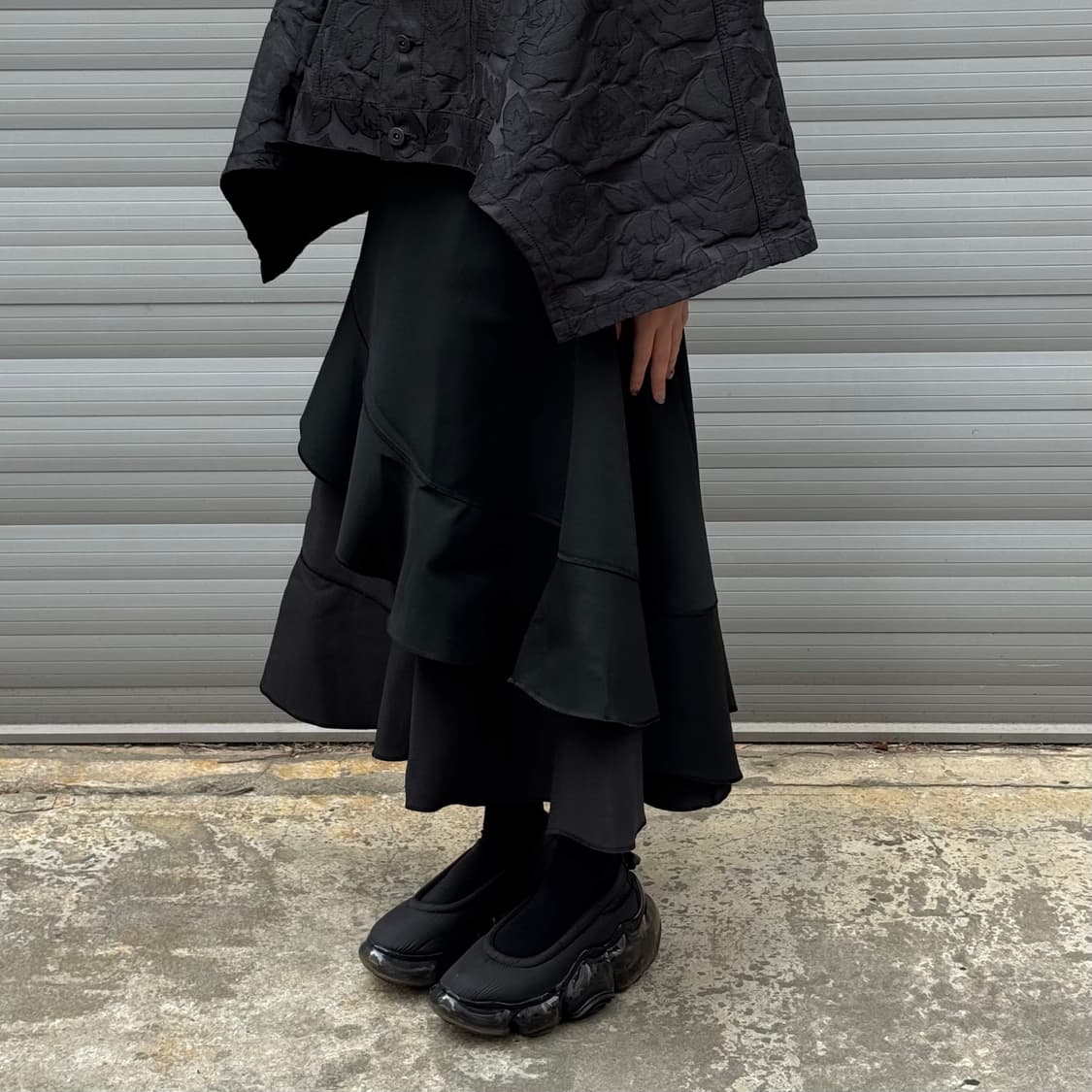 20SS Ruffle Black Skirt  상품이미지9