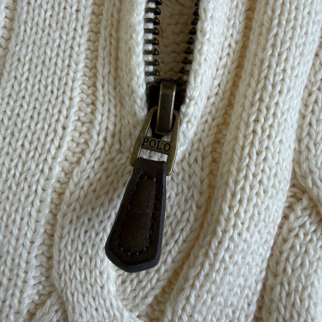 폴로랄프로렌 꽈배기 하프집업 니트 아이보리 상품이미지6