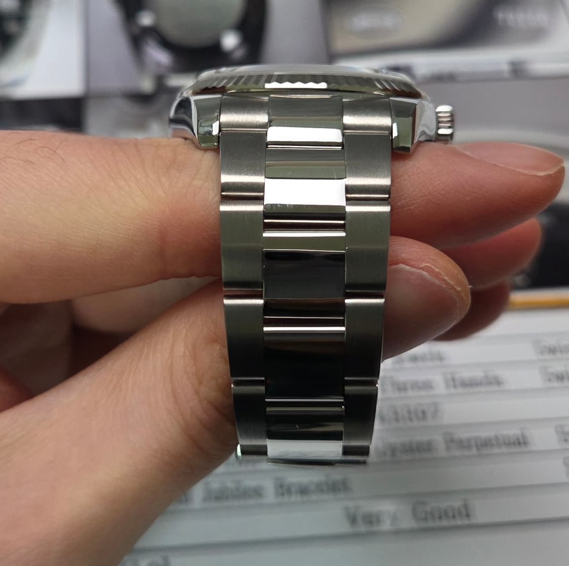 롤렉스 데이저스트 116234 블랙 10P다이아(검텐포) WG플루티드베젤 상품이미지6