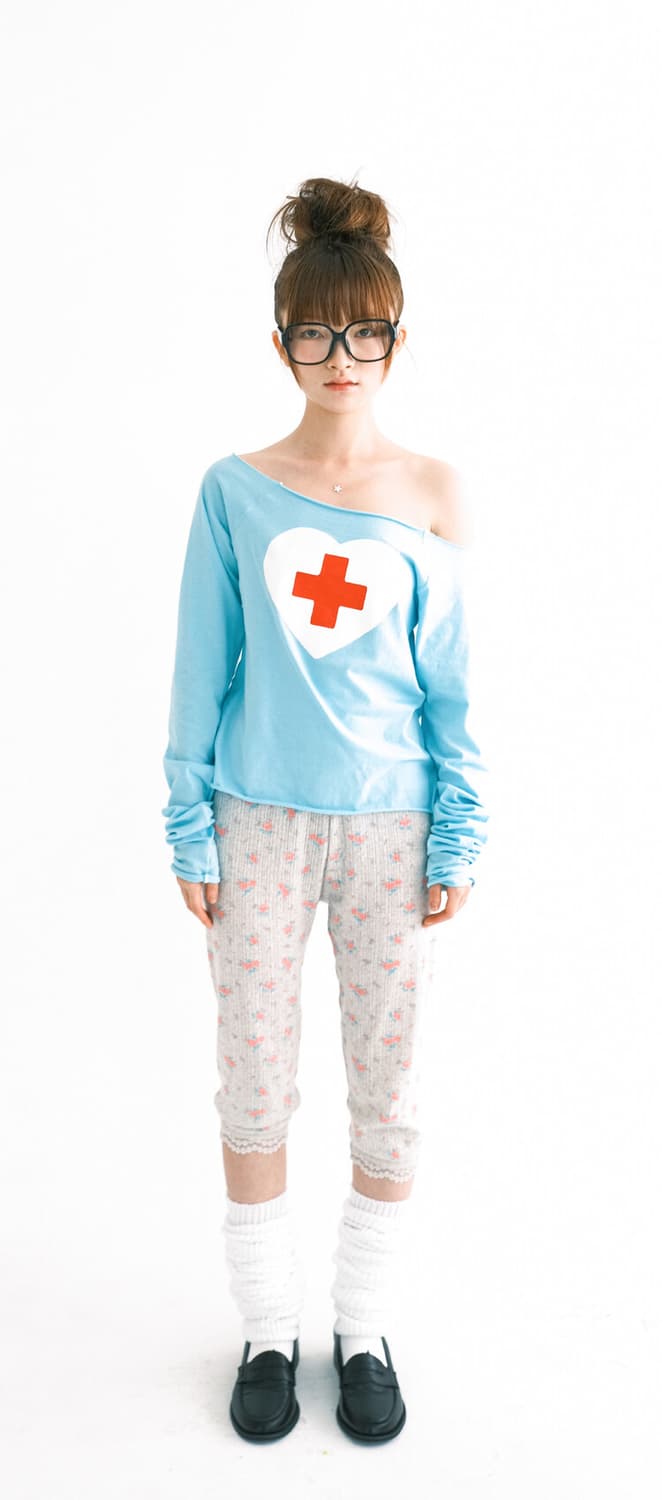 샵페어리 Cherish heart cut off t-shirt(mint) 상품이미지3