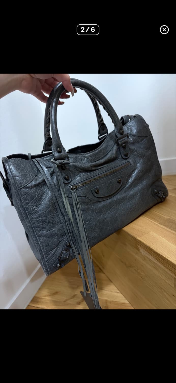 발렌시아가 모터백 미디움 그레이 상품이미지2