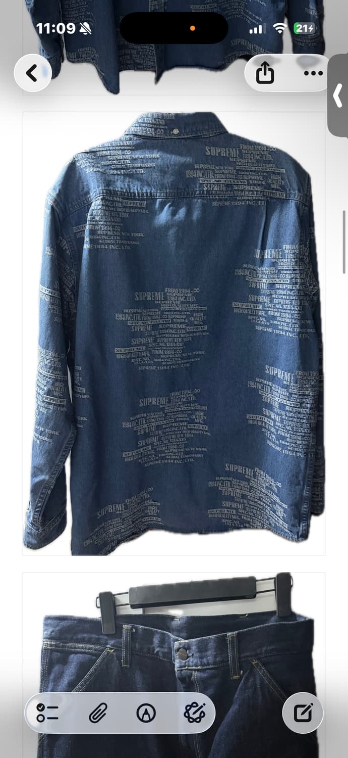 슈프림 데님 셔츠 상품이미지2