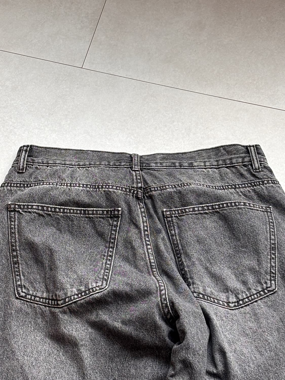 흔치 않은 브라운 차콜 워싱 데님팬츠  상품이미지6