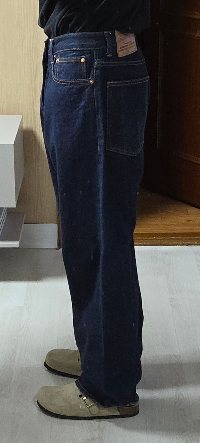 (착샷) 아웃스탠딩 셀비지 데님 청바지 와이드핏 상품이미지10