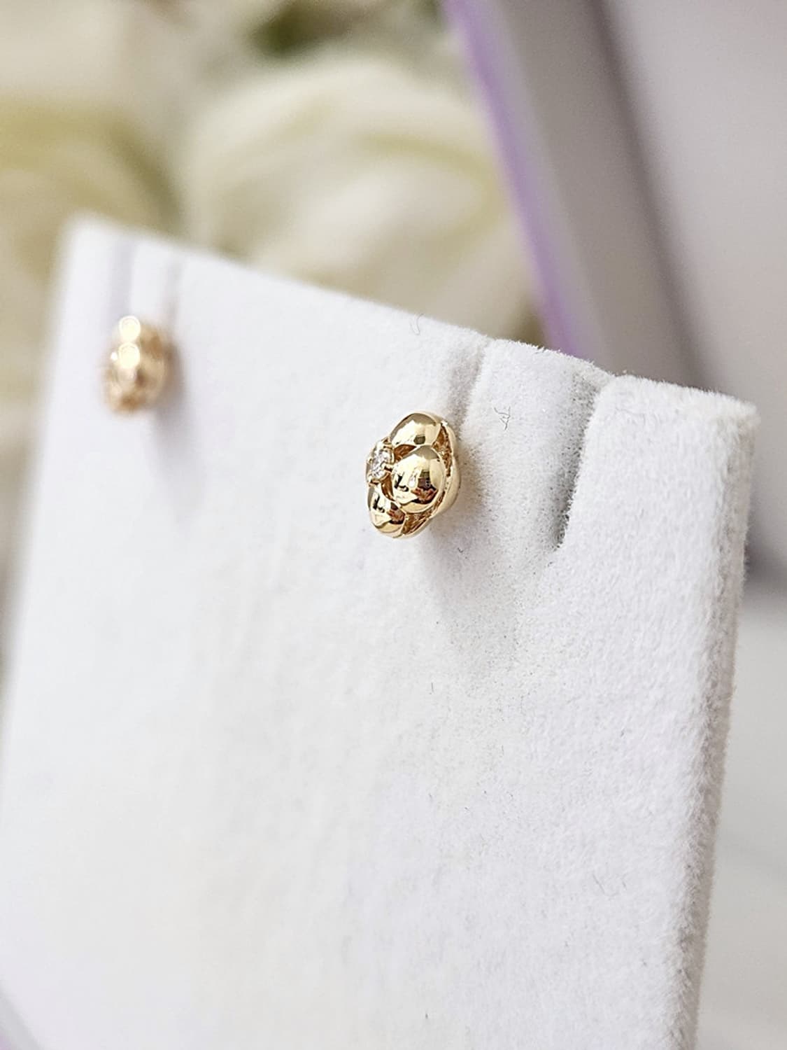 [정품] 골든듀 코튼 귀걸이 (다이아+18k 옐로우골드) 상품이미지3