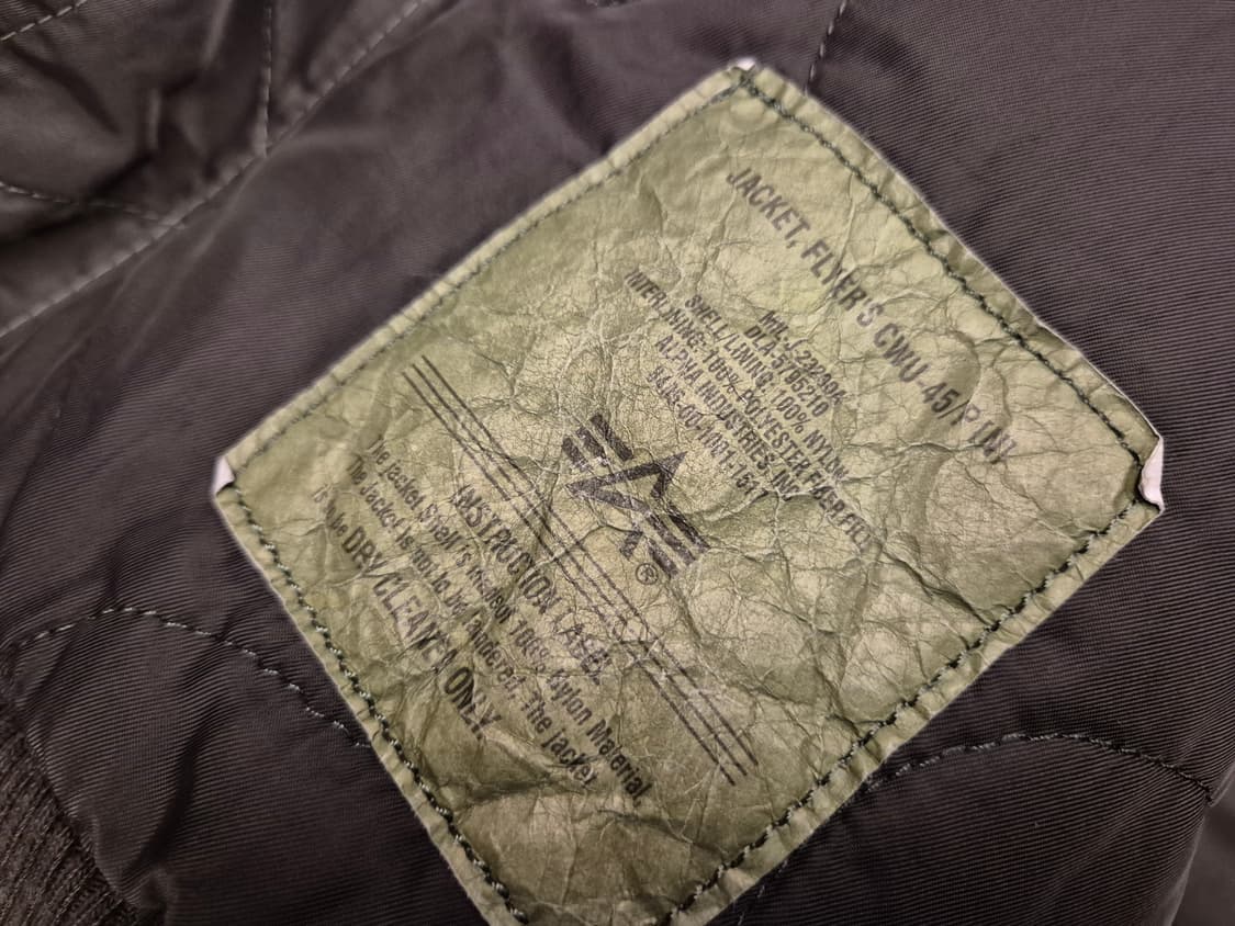 00s 알파인더스트리 CWU-45P 플라이트 자켓 상품이미지10