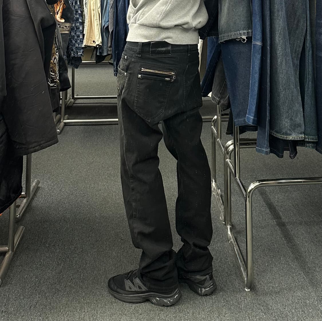 34)Lee 빈티지 스터드 블랙 데님팬츠 상품이미지1