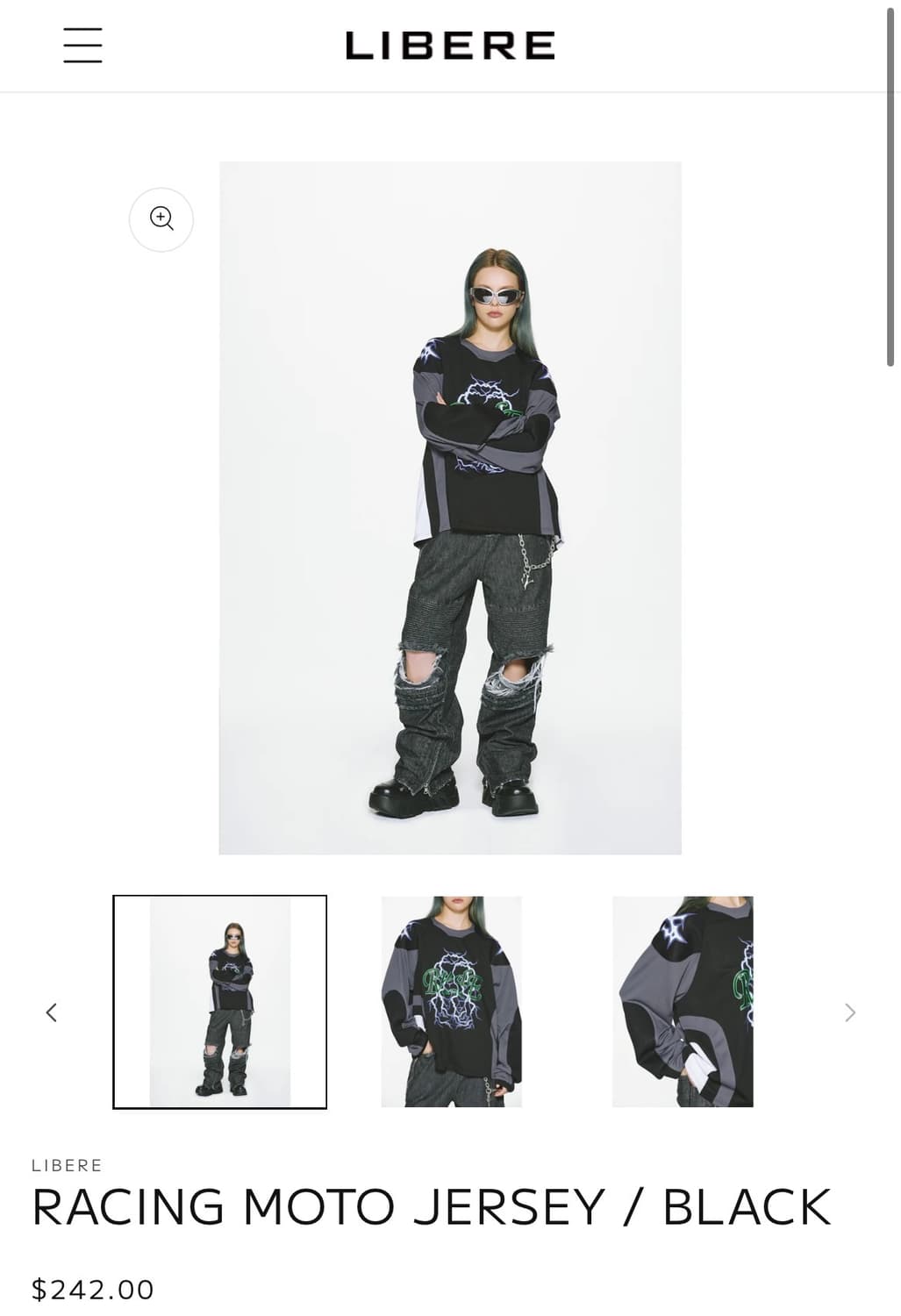 리베레 레이싱 모터 트라이벌 긴팔 져지 상품이미지8