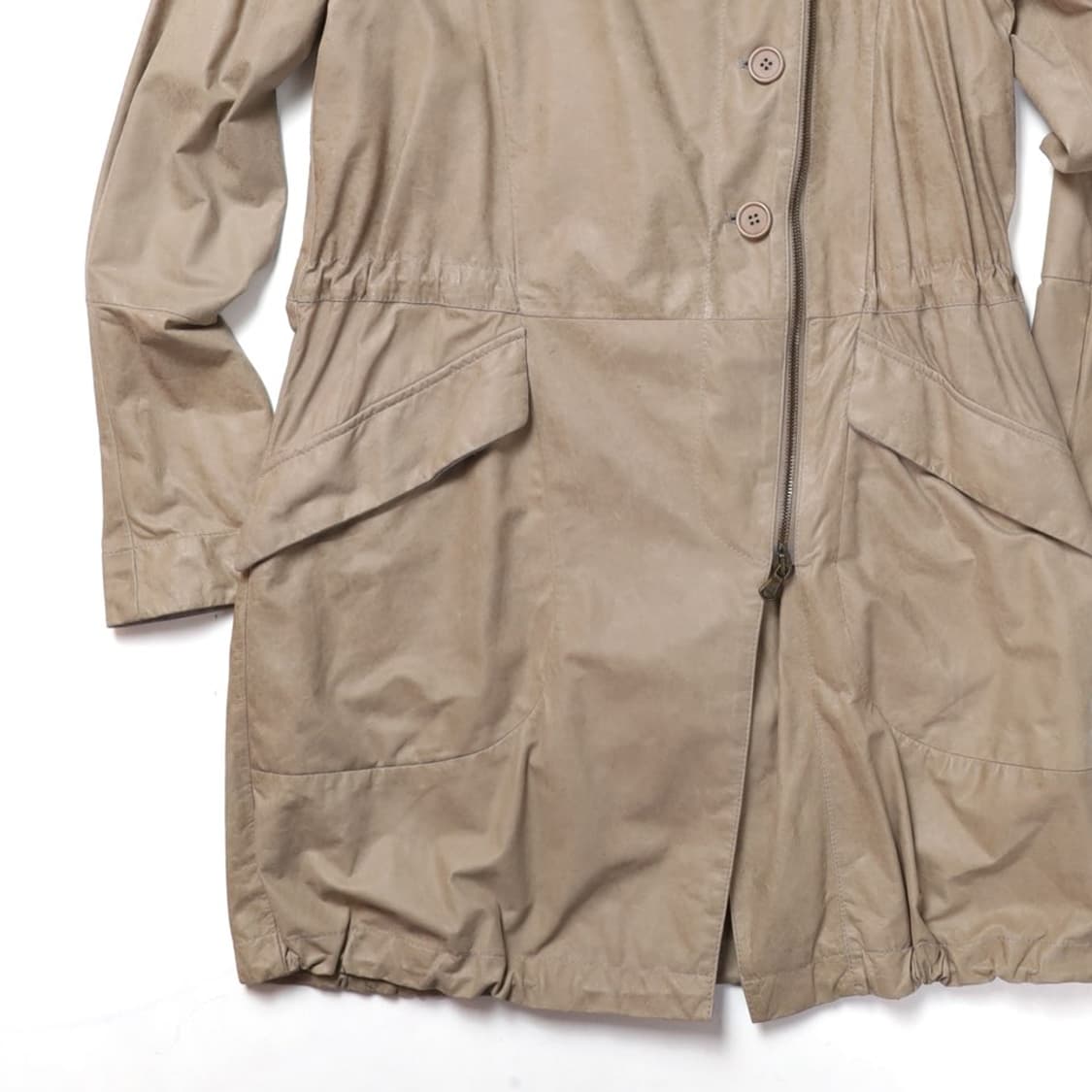 Brunello Cucinelli Leather Half Coat 

 상품이미지5