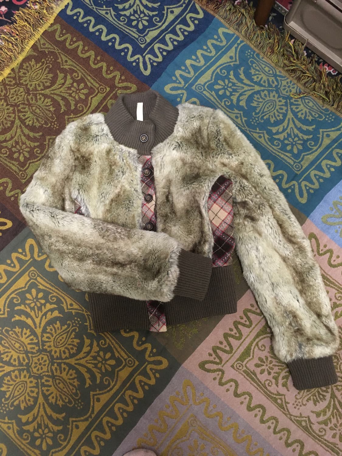 vintage ash brown fur jacket 상품이미지3