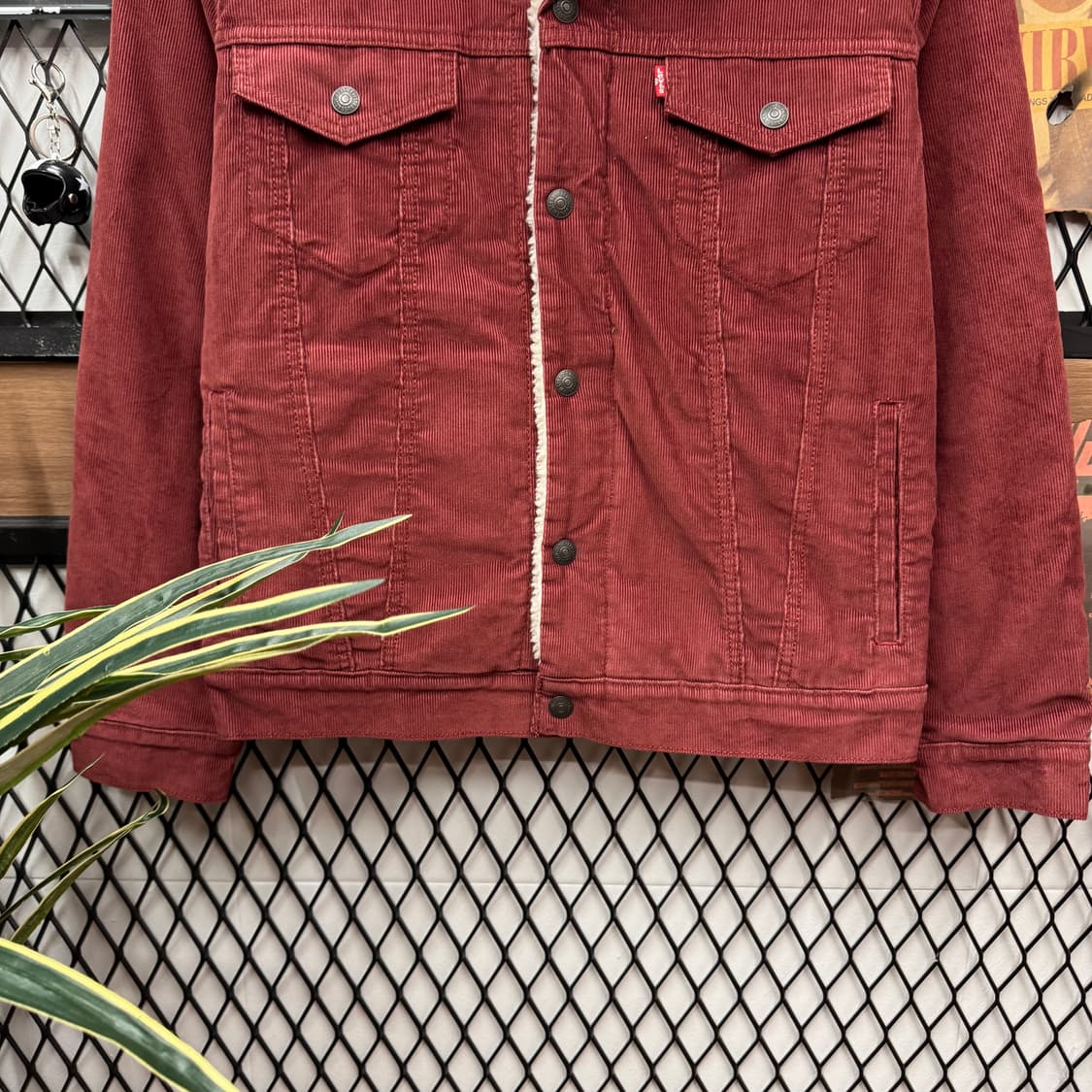 리바이스 타입 3 쉐르파 코듀로이 트러커 자켓 레드 M 상품이미지4