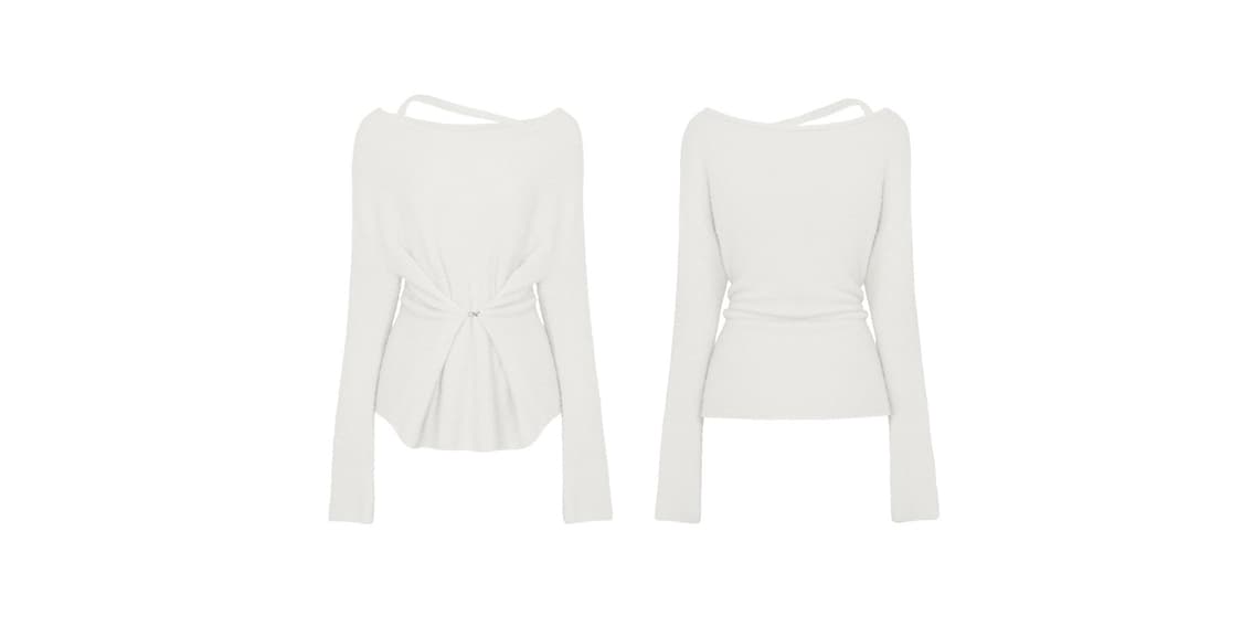 RUBY HOOK OVER KNIT ivory 상품이미지1