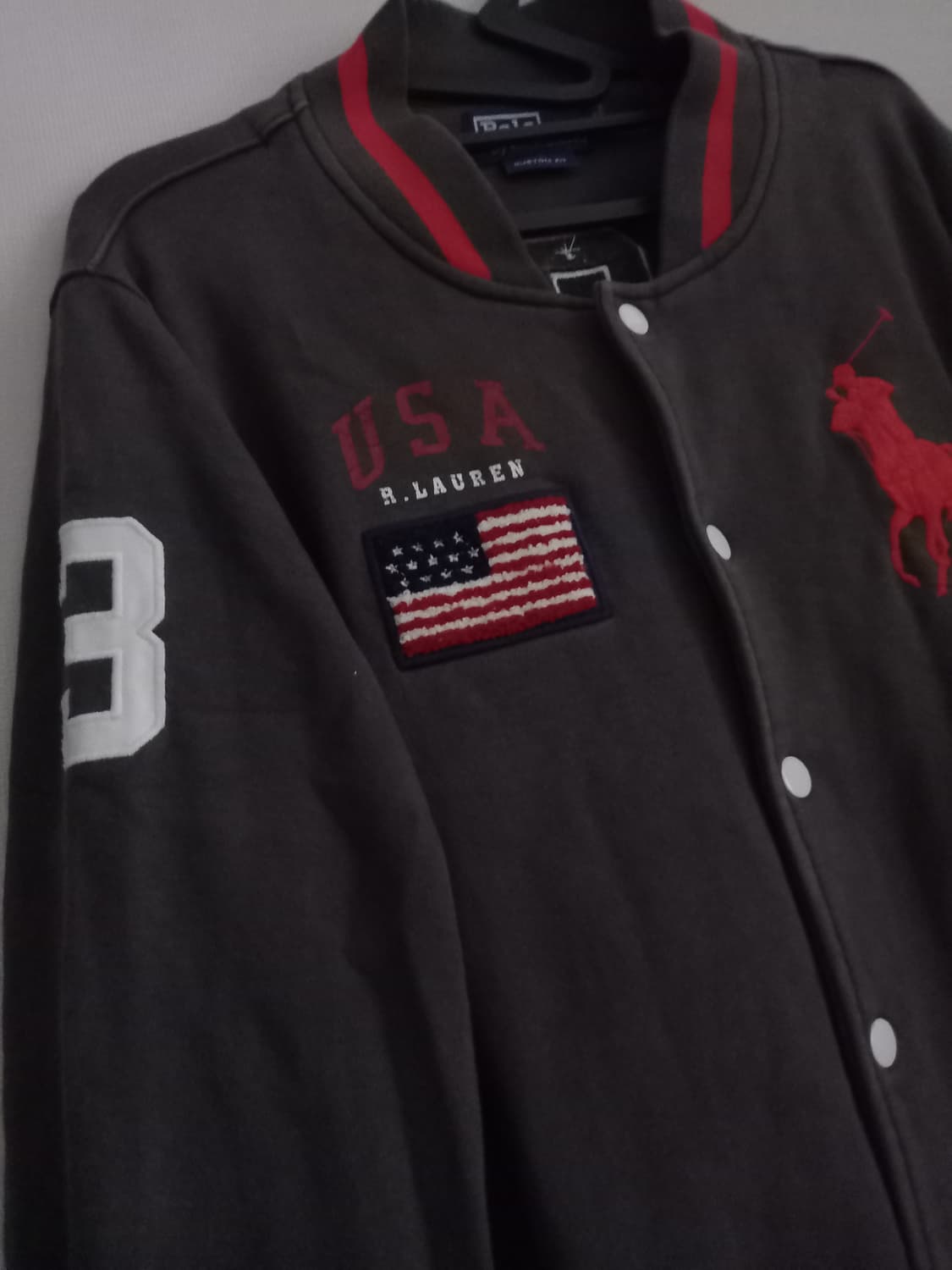 폴로 POLO 빅포니 성조기 USA 집업 바시티 자켓 105/XL 상품이미지2