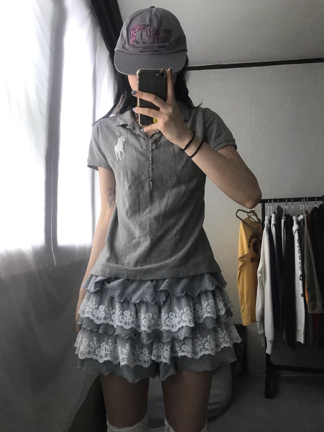 폴로 그레이 딱붙핏 빅포니 반팔티셔츠 상품이미지5