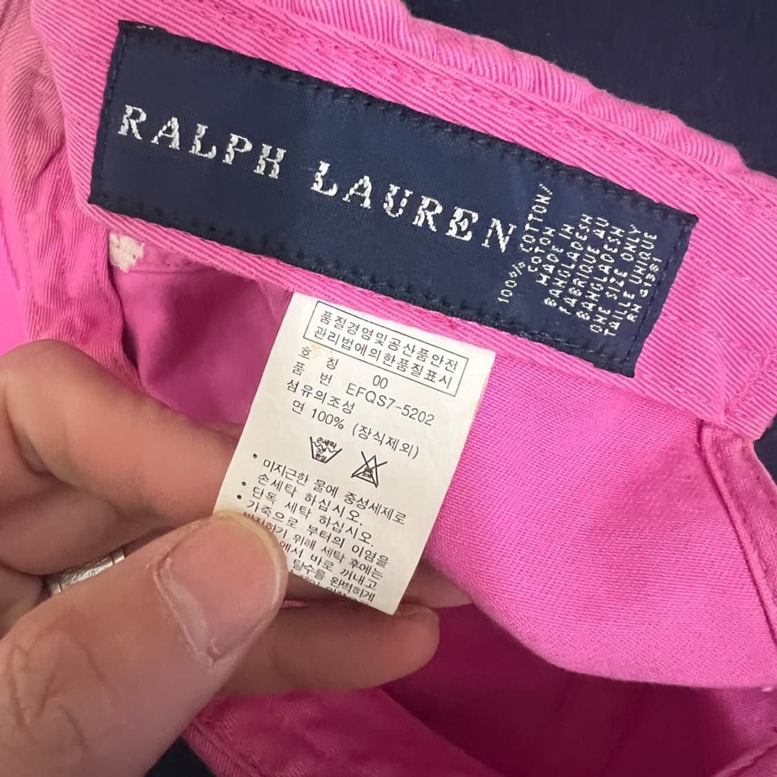 폴로 랄프로렌 핑크 코튼 볼캡 모자 상품이미지4