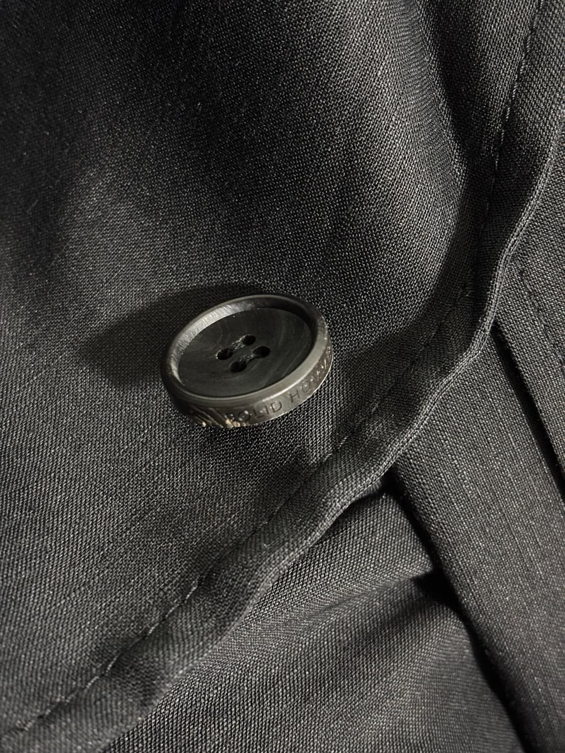 미착용)솔리드옴므 오버핏 린넨 아우터형 셔츠자켓48/블랙 상품이미지6