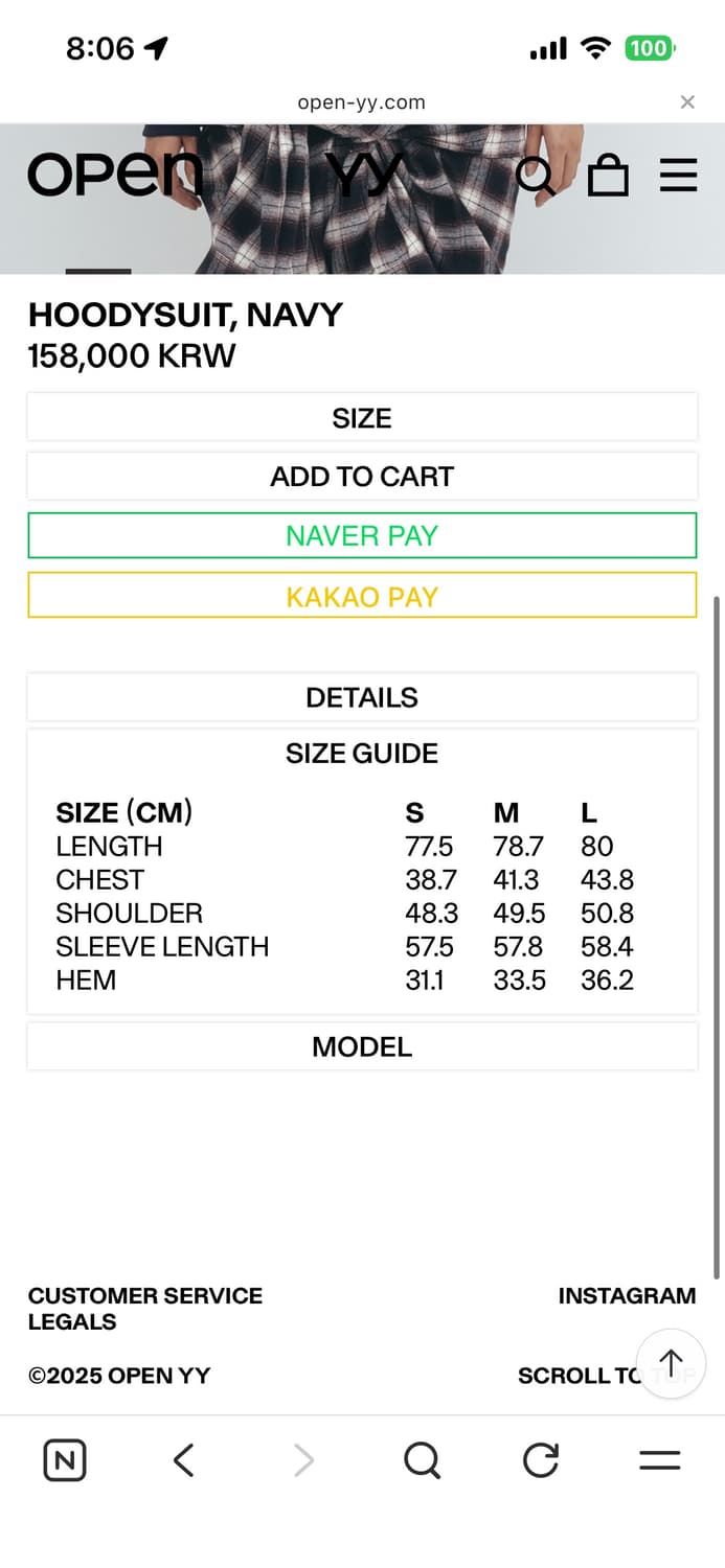 Open yy HOODYSUIT, NAVY (M) 상품이미지3