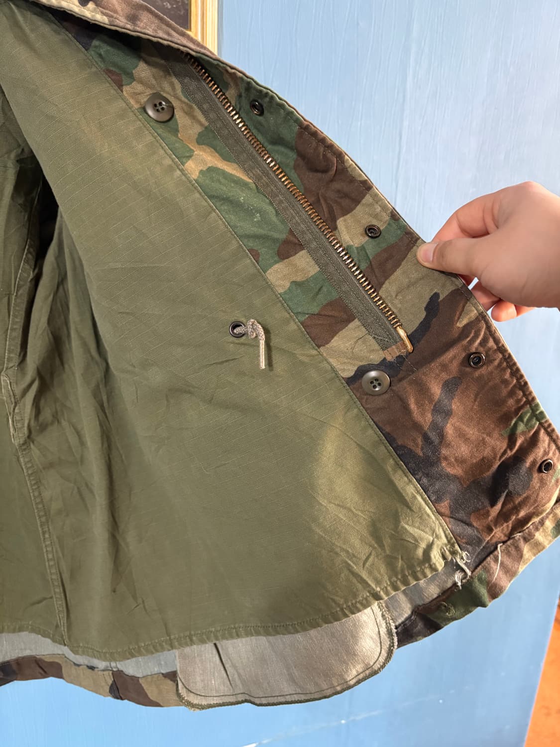 80‘s U.S Army Woodland Camo M-65 Field 상품이미지9