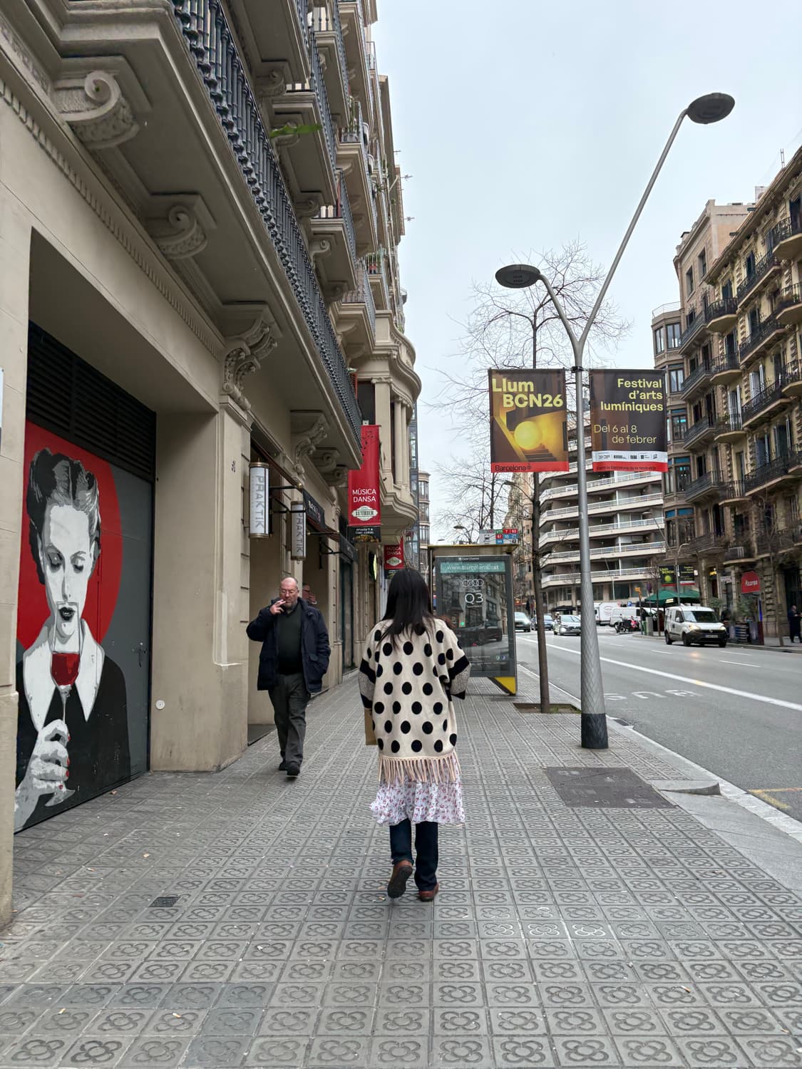 도트무늬 프린지 판초 상품이미지3