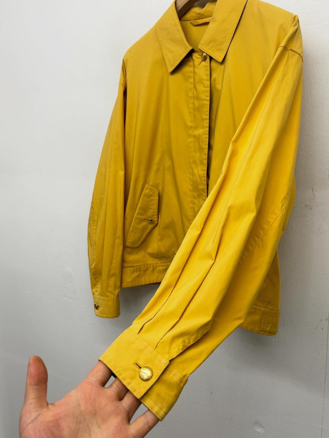 90s JPN 버버리 옐로우 헤링턴 자켓 상품이미지2