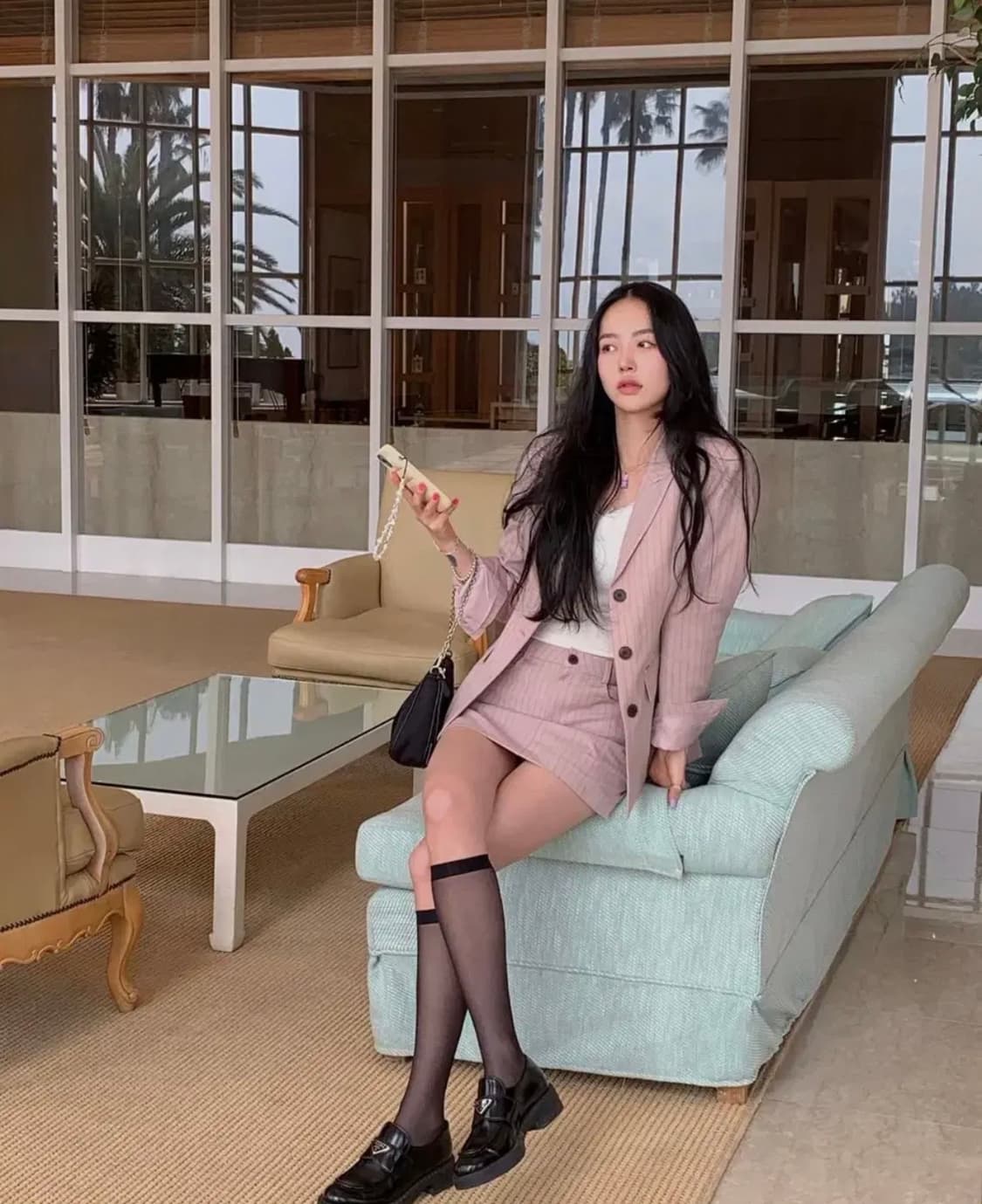 페일제이드 스트라이프 투피스 셋업 (핑크) pj stripe 2pc 상품이미지4