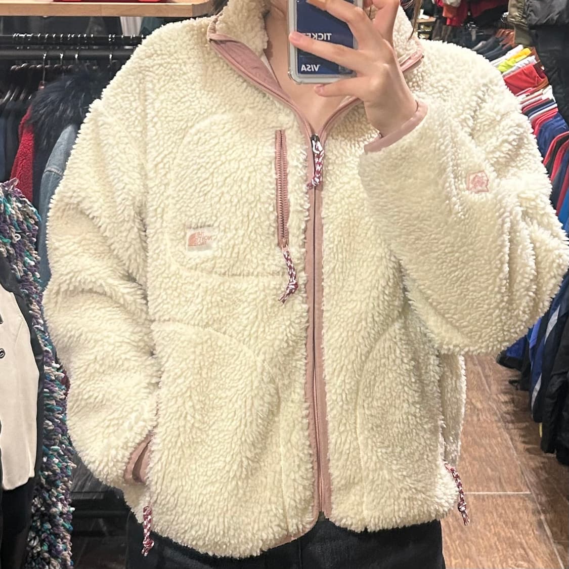 [HI] 노스페이스 후리스 자켓 아이보리 상품이미지2